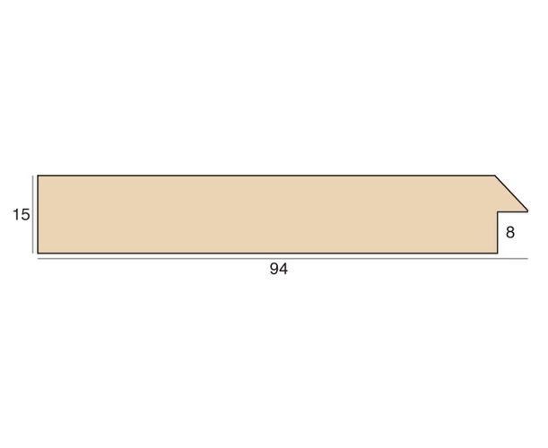 94mm 'White Wash Slips' White Open Grain FSC™ Certified 100% Frame Moulding