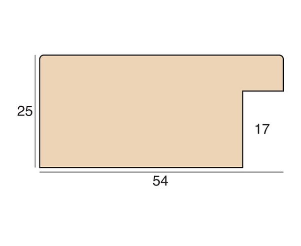 54mm 'Greenwich' Glossy Walnut Frame Moulding