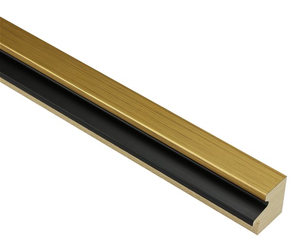 30mm 'Aura' Gold with Black Slip Frame Moulding