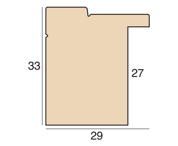 29mm 'Aalto' Natural and White Frame Moulding