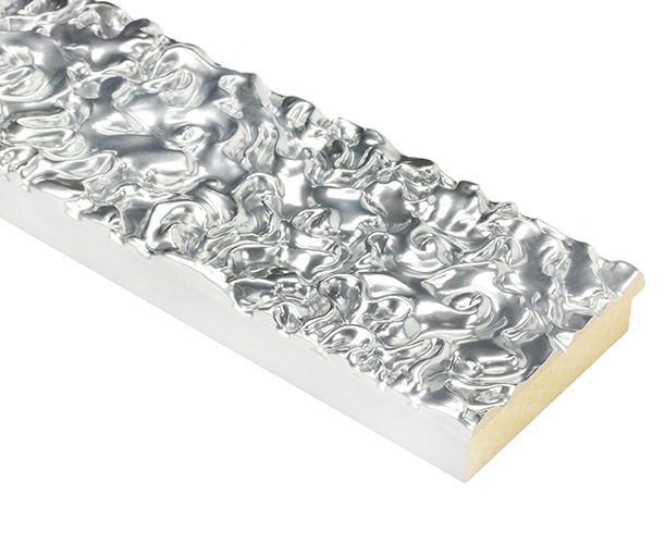 81mm 'Ravello' Gloss Silver Frame Moulding