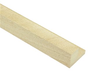 25x39mm 'Bloc L Style' Bare Wood Ayous Frame Moulding