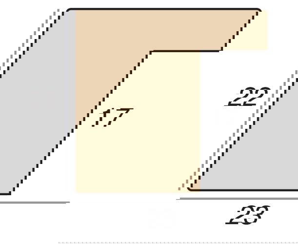 23mm 'Milano' Soft Gold FSC™ Certified 100% Frame Moulding