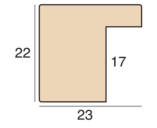 23mm 'Milano' Soft Gold FSC™ Certified 100% Frame Moulding