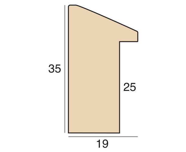 19mm 'Harper' Flint Deep Rebate Frame Moulding