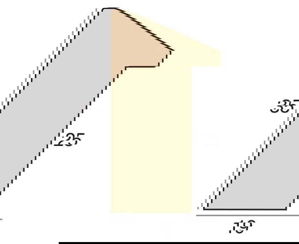 19mm 'Harper' Sand Deep Rebate Frame Moulding