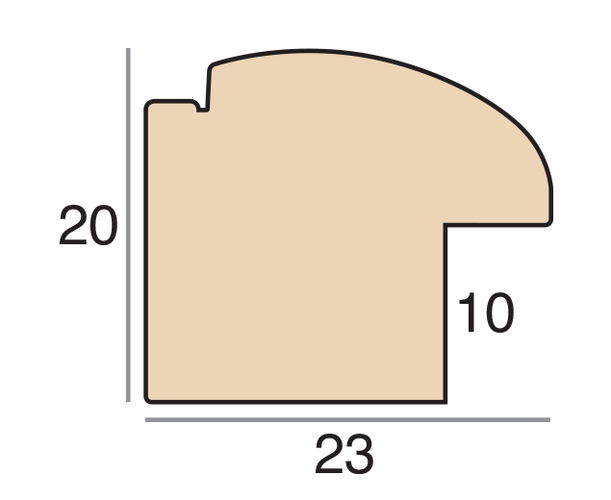 23mm 'Linton' Taupe FSC™ Certified 100% Frame Moulding