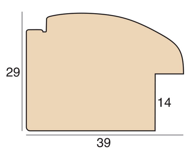 39mm 'Linton' Taupe FSC™ Certified 100% Frame Moulding