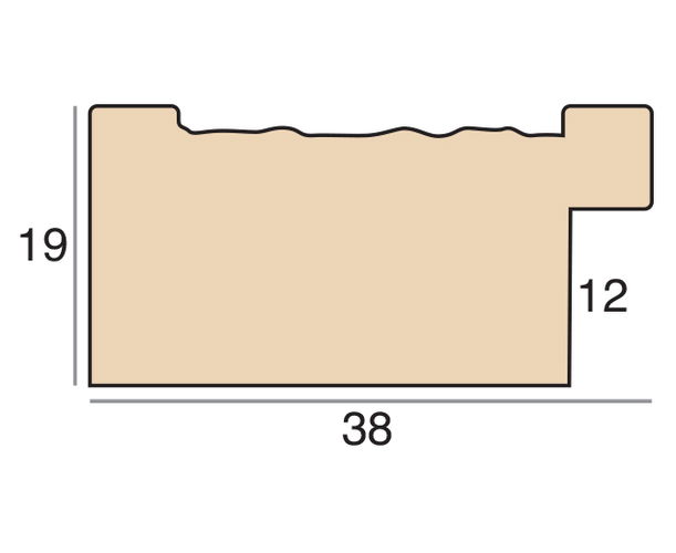 38mm 'Rattan' Black Frame Moulding