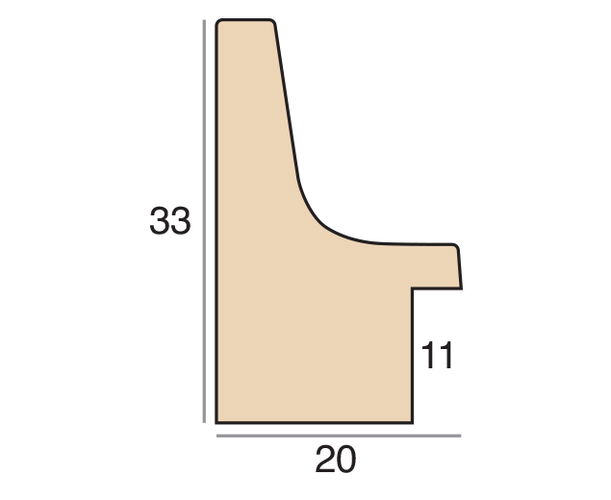 20mm 'Academy' Mustard Frame Moulding