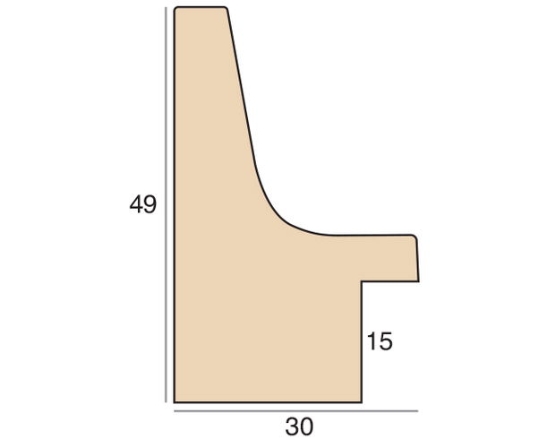 30mm 'Academy' Mustard Frame Moulding