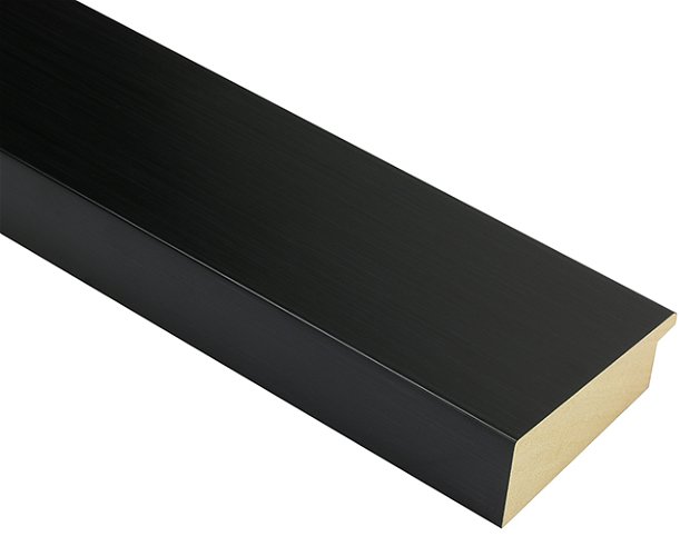 77mm 'Jet' Brushed Gloss Black FSC™ Certified 100% Frame Moulding