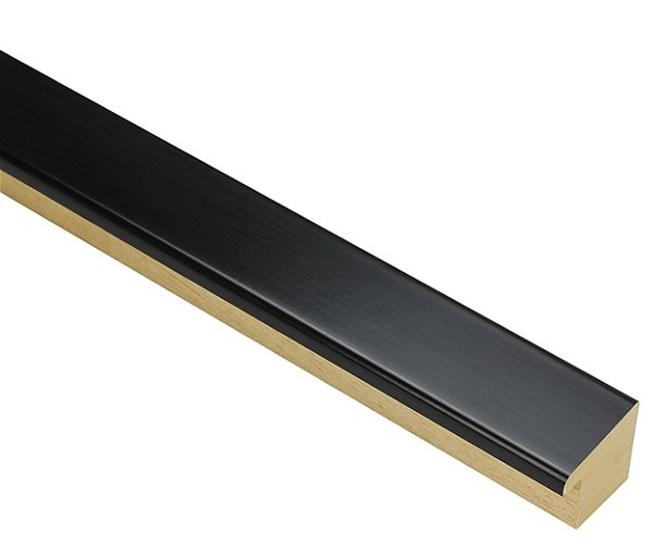 32mm 'Jet' Brushed Gloss Black FSC™ Certified 100% Frame Moulding