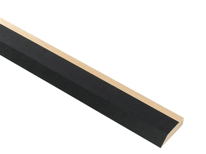 35x10mm 'Paper Wrapped Slip' Bevelled Black FSC™ Certified 100% Frame Moulding
