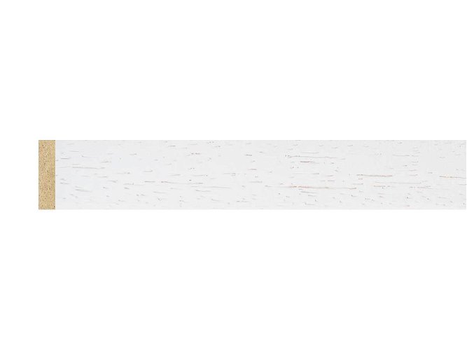 25mm 'Domino Spacer' White Open Grain Frame Moulding