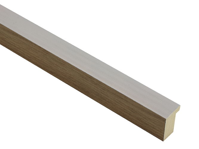 23mm 'Nordic' Light Grey & Walnut Frame Moulding