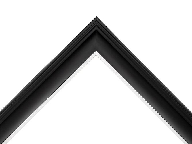 38mm 'Vermeer' Matt Black Silver Sight Edge FSC™ Certified 100% Frame Moulding
