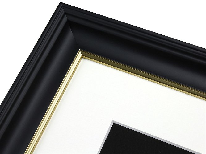 38mm 'Vermeer' Matt Black Gold Sight Edge FSC™ Certified 100% Frame Moulding
