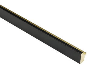 20mm 'Monaco' Gold Leaf & Black Frame Moulding