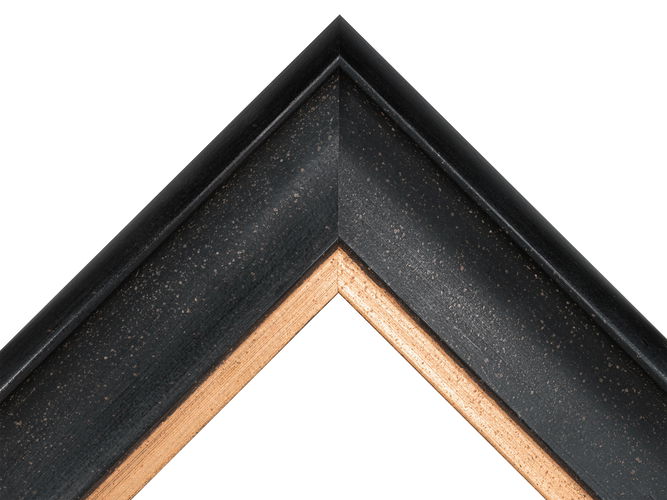 78mm 'Fino' Antique Black/Gold Frame Moulding