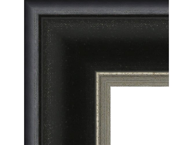 78mm 'Fino' Antique Black/Silver Frame Moulding