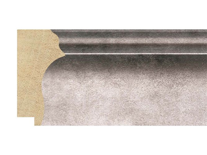 78mm 'Ferrous' Textured Silver Frame Moulding