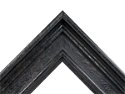 74mm 'Alpine' Distressed Black Frame Moulding