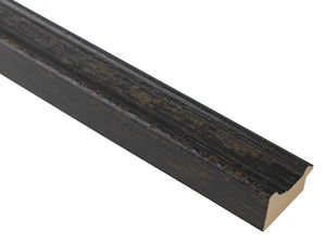 48mm 'Alpine' Distressed Black Frame Moulding