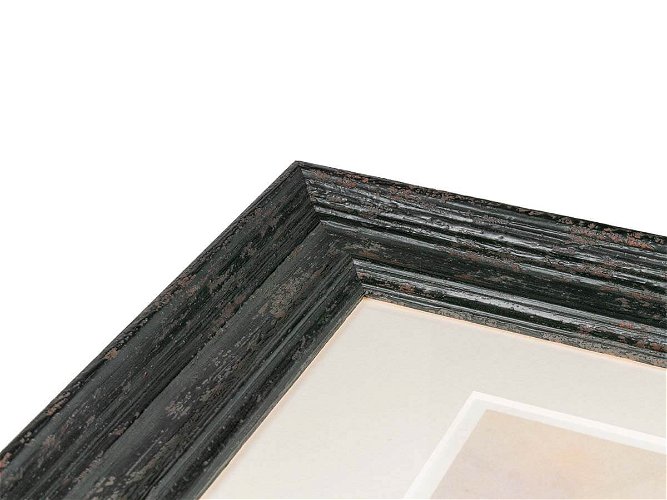 48mm 'Alpine' Distressed Black Frame Moulding