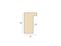 21mm 'Hopwick' Antique White/Gold Frame Moulding