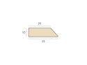 35x10mm 'Paper Wrapped Slip' Bevelled Soft White FSC™ Certified 100% Frame Moulding