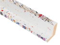 20mm 'Jackson L Style' White with Multicolour 42mm Rebate FSC™ Certified 100% Frame Moulding