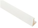 7mm 'Deep Two Way L' White Vellum Frame Moulding