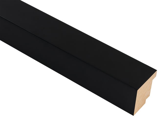 40x40mm 'Double Rebate Profile' Matt Black Frame Moulding