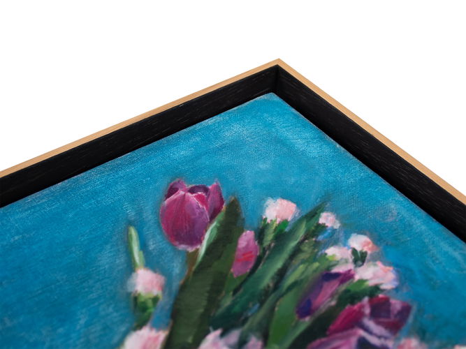 6mm 'Linea L Style' Oak Veneer 25mm rebate Frame Moulding