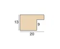 20x13mm 'Bare Wood' Ayous FSC™ Certified 100% Frame Moulding