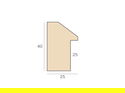 25x40mm 'Bare Wood' Ayous FSC™ Certified 100% Frame Moulding