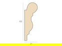 63mm 'Picture Rail' Pine Georgian