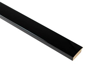 40x14mm 'Mono' Gloss Black FSC™ Certified 100% Frame Moulding