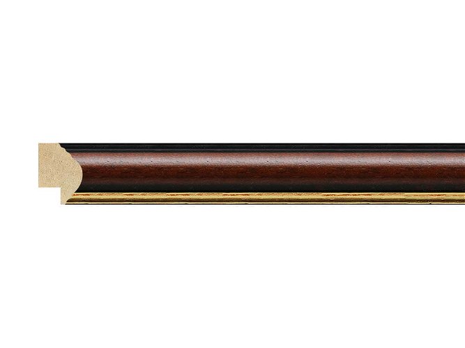 22mm 'Ludlow' Mahogany Gold Sight Edge FSC™ Certified 100% Frame Moulding