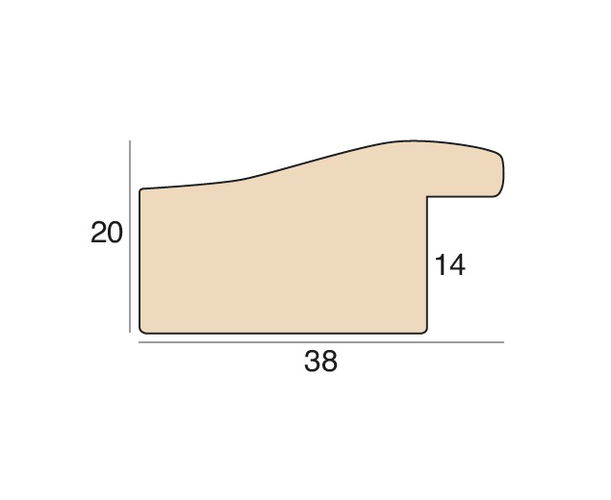 38mm Minerva M121 Textured Natural Oak Frame Moulding