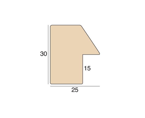 25mm Minerva M133 Brushed Gunmetal Frame Moulding