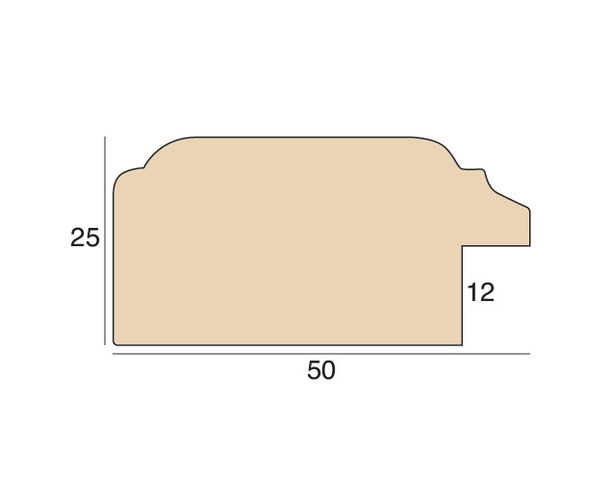 50mm Minerva M143 Antique Silver Frame Moulding