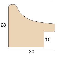 Sample L1265, 30mm 'Duo - Small' Black FSC™ Certified 100%