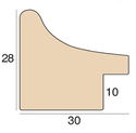 Sample L1265, 30mm 'Duo - Small' Black FSC™ Certified 100%     