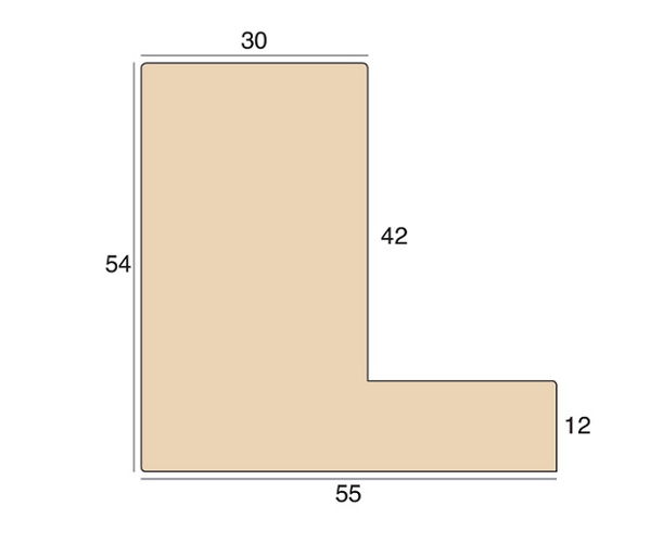 Sample L1989, 30mm 'Revival L' Brown, 42mm rebate, FSC™ Certified 100%