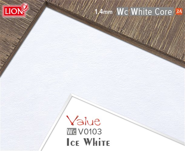 Value White Core Ice White Mountboard 1 sheet