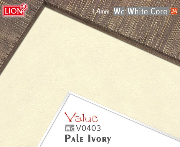Value White Core Pale Ivory Mountboard  1 sheet