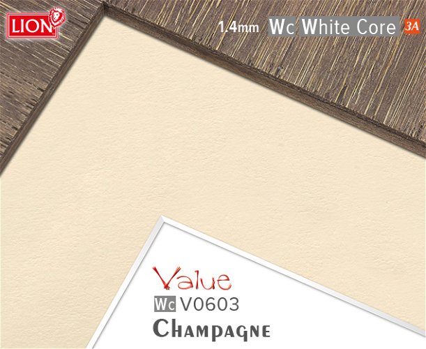 Value White Core Champagne Mountboard 1 sheet