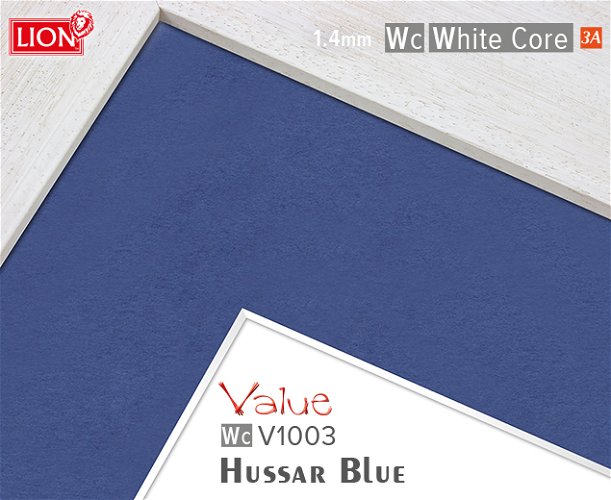 Value White Core Hussar Blue Mountboard 1 sheet